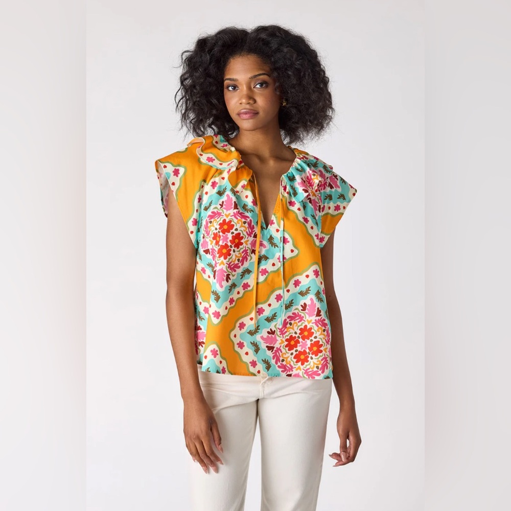 Crosby by Mollie Burch, Fern Top in Tiles
NWT, XS